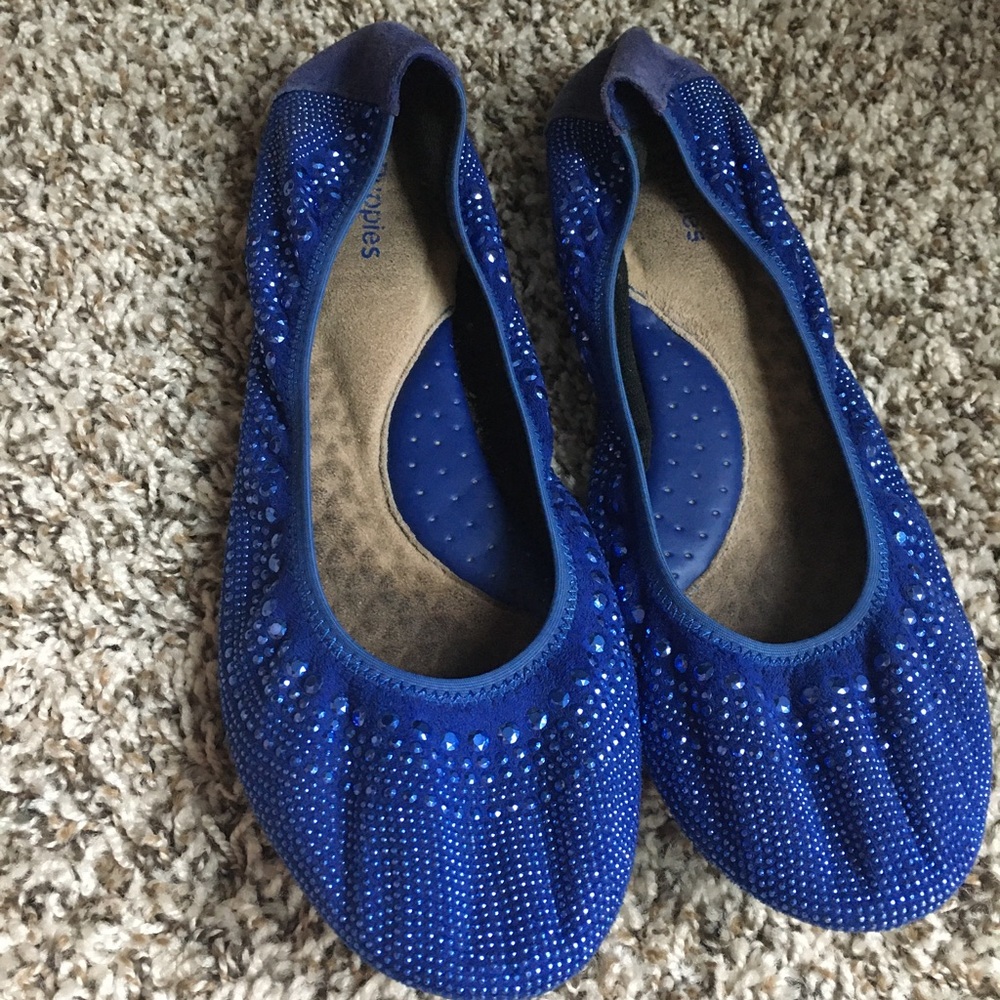 Blue Chaste Ballet Flats by Hush Puppies
